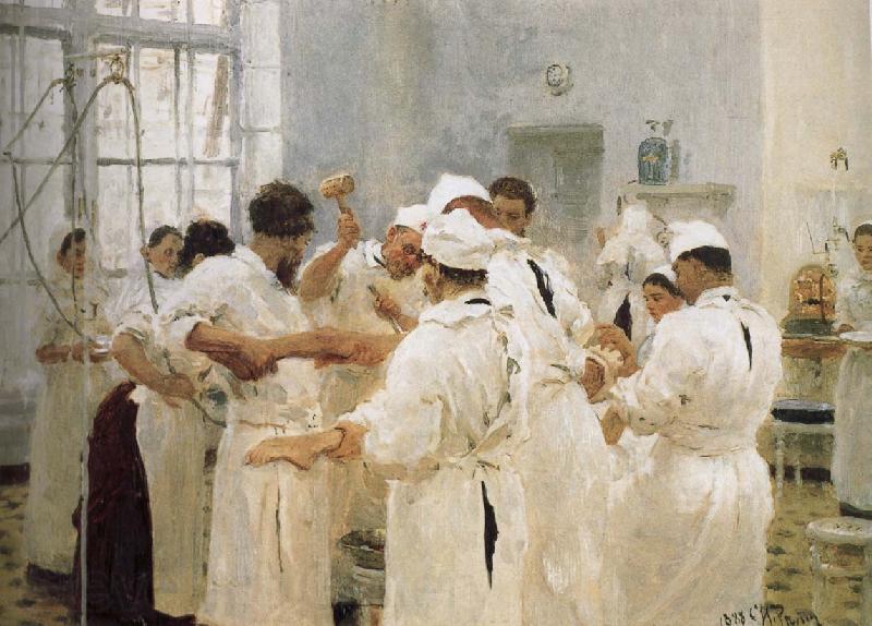 Ilia Efimovich Repin Lofton Palfrey doctors in the operating room Norge oil painting art